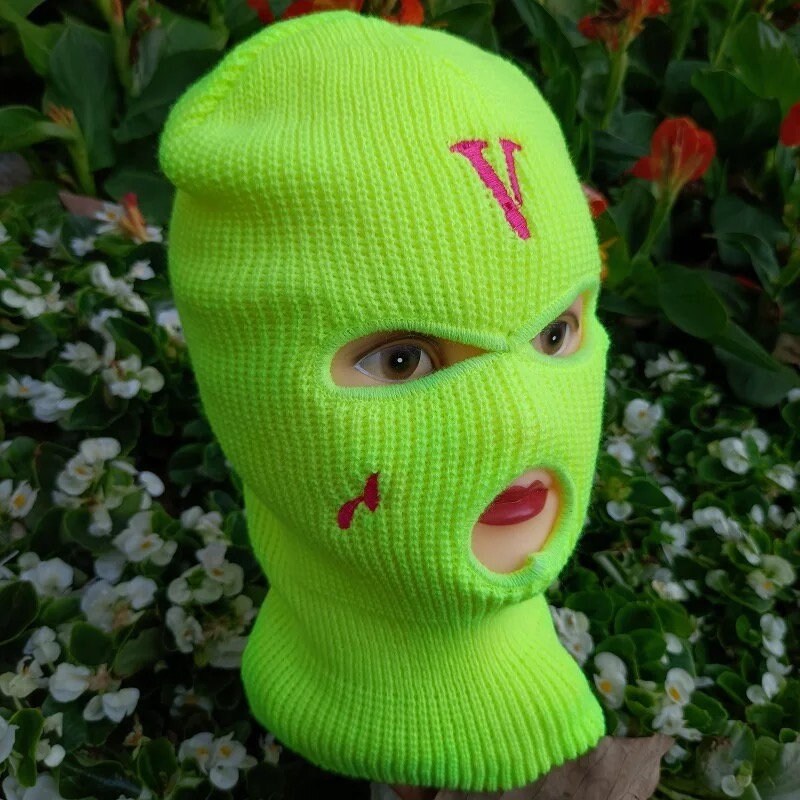 Vlone Drip 3 Hole Ski Mask Knitted Balaclava Asap Rocky Etsy