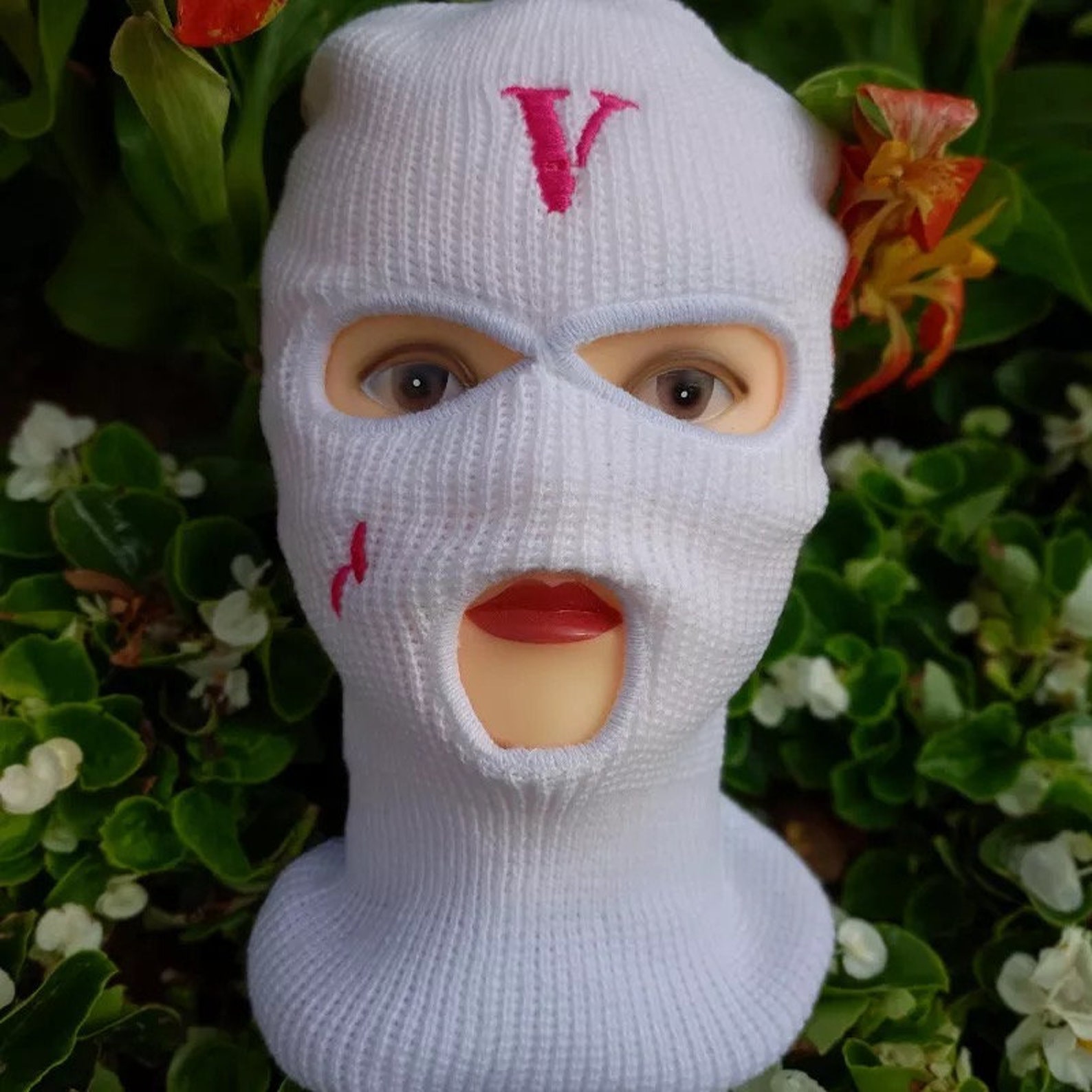 Vlone Drip 3 Hole Ski Mask Knitted Balaclava Asap Rocky Etsy