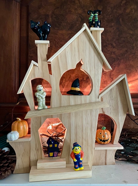 Wooden Haunted House: Fits Nora Fleming Minis - Etsy
