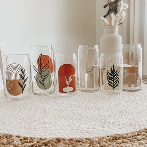 Boho Collection 2.0| Neutral colors| Boho| Rainbow| Desert|Beer can glass|16oz Beer can|20 oz beer glass| Aesthetic|Can Shaped glass| Fall