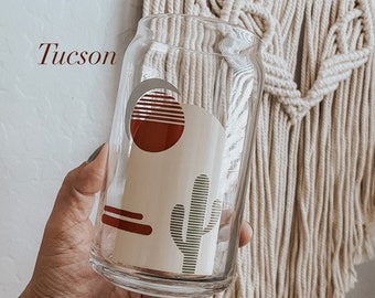 Boho Collection| Neutral colors| Desert Vibes| Cactus cup| Boho| Rainbow| Desert|Plant Mom|Beer can glass|16oz Beer can|20 oz beer glasss