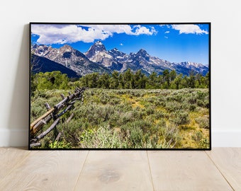 Inspiratie Horizontaal - Teton-landschapsfoto beschikbaar in print, canvas, hout, metaal of acryl om je huis te decoreren of als cadeau