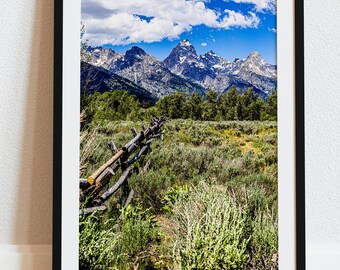 Inspiratie Verticaal - Teton-landschapsfoto beschikbaar in print, canvas, hout, metaal of acryl om je huis te decoreren of als cadeau
