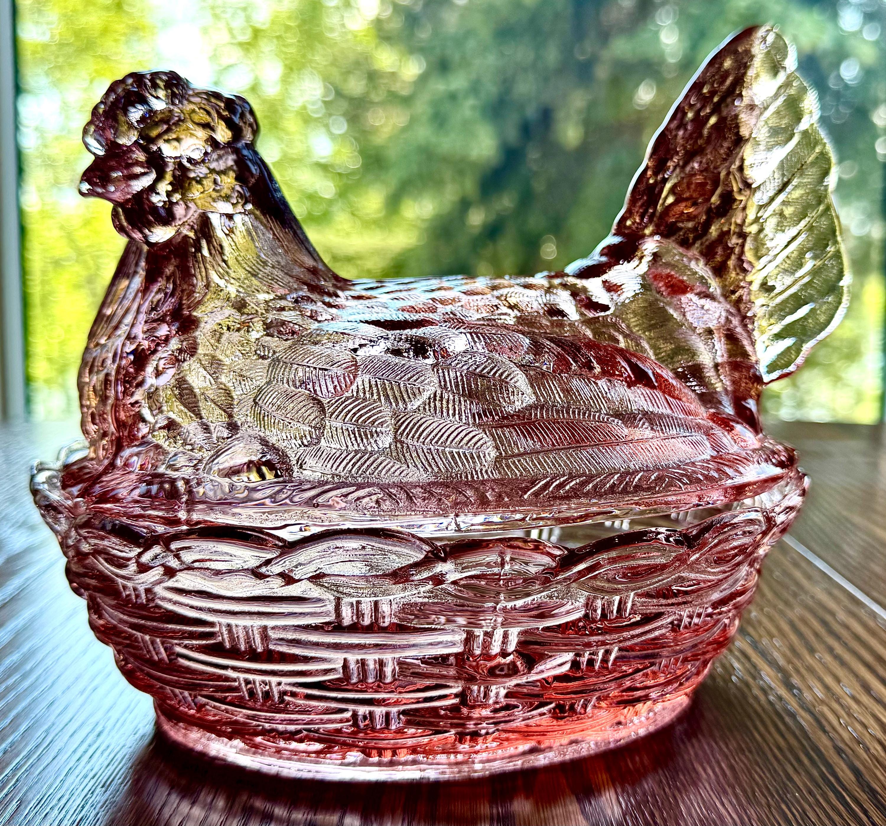 【送料無料】インディアンガラス 小物入れ ニワトリ Hen on Nest 送料無料】インディアンガラス 小物入れ ニワトリ Hen on Nest Hen on