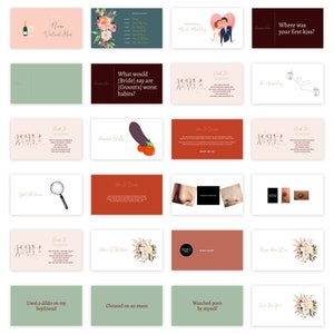 Keynote Virtual Hen Party / Bridal Shower / Bachelorette 100 Slide Presentation Editable Template With Fun Games, Quizzes & Advice