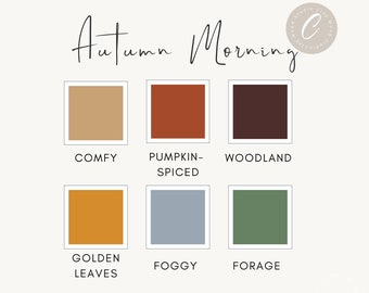 Autumn Morning Palette/Easy Mixing Guide/Sculpey Premo/Polymer Clay/Color Palette/Digital Download/DIY/Fall Colors/No Waste/Sculpey