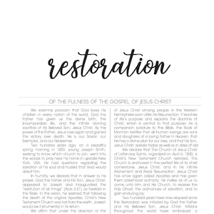 Restoration - Digital Print - LDS Religious Wall Art - Church of Jesus Christ of Latter-Day Saints - 16x20