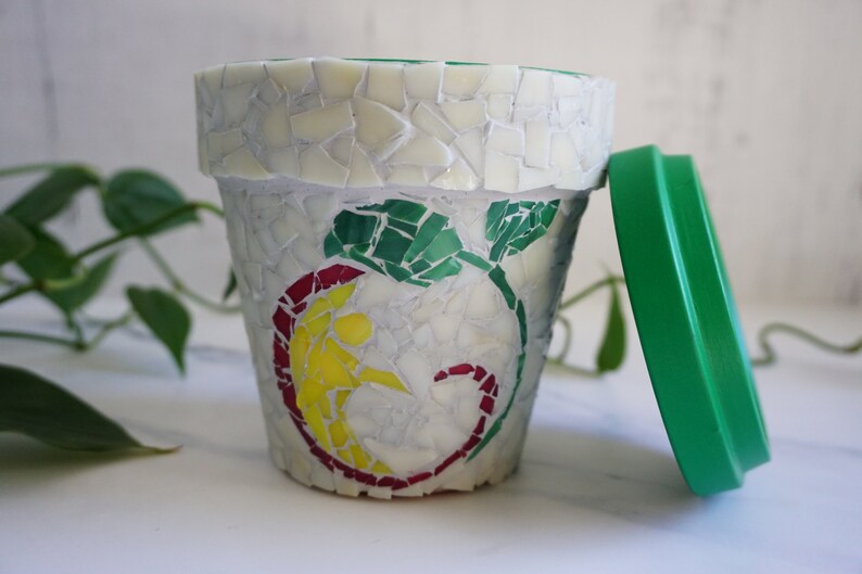 Mosaic Flower Pot Company Logo Custom Orders Etsy