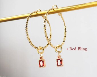 RED BLING -  Earrings