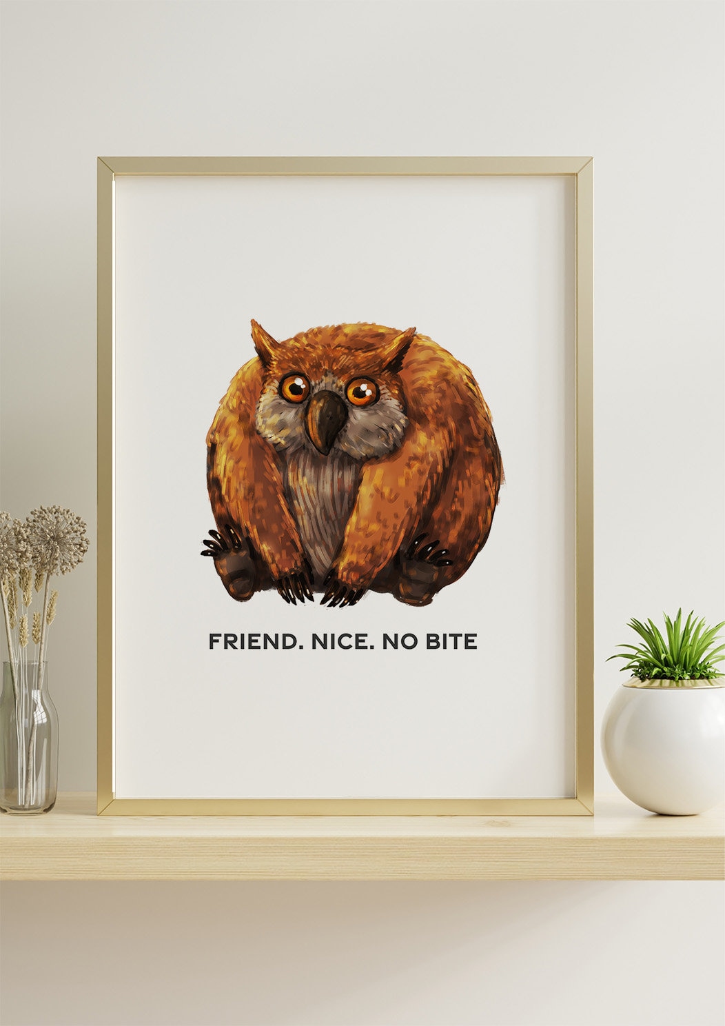 Owl bear Baldurs gate dnd art print poster