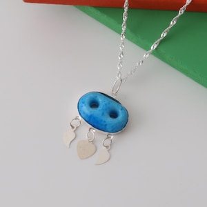 Turquoise Evil Eye Necklace: Sterling Silver Assyrian Amulet