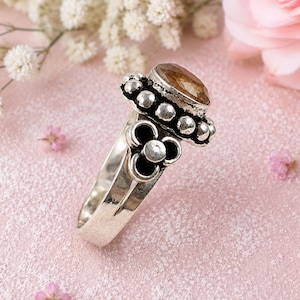 Hercai Inspired Antique Design Ring, Sterling Silver Ring With Sultanite Stone That Changes Color Depending On The Light.
