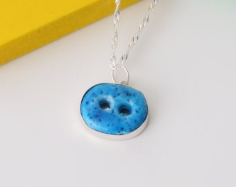 Assyrian Protection Necklace: Handmade Sterling Silver Turquoise Evil Eye Pendant