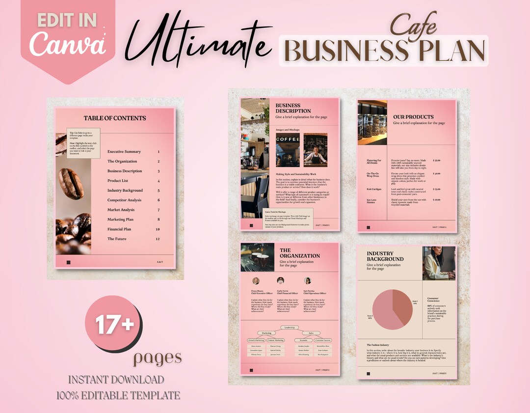 Coffee Shop Business Plan Pdf, Business Plan PDF, Start up Cafe, Bakery