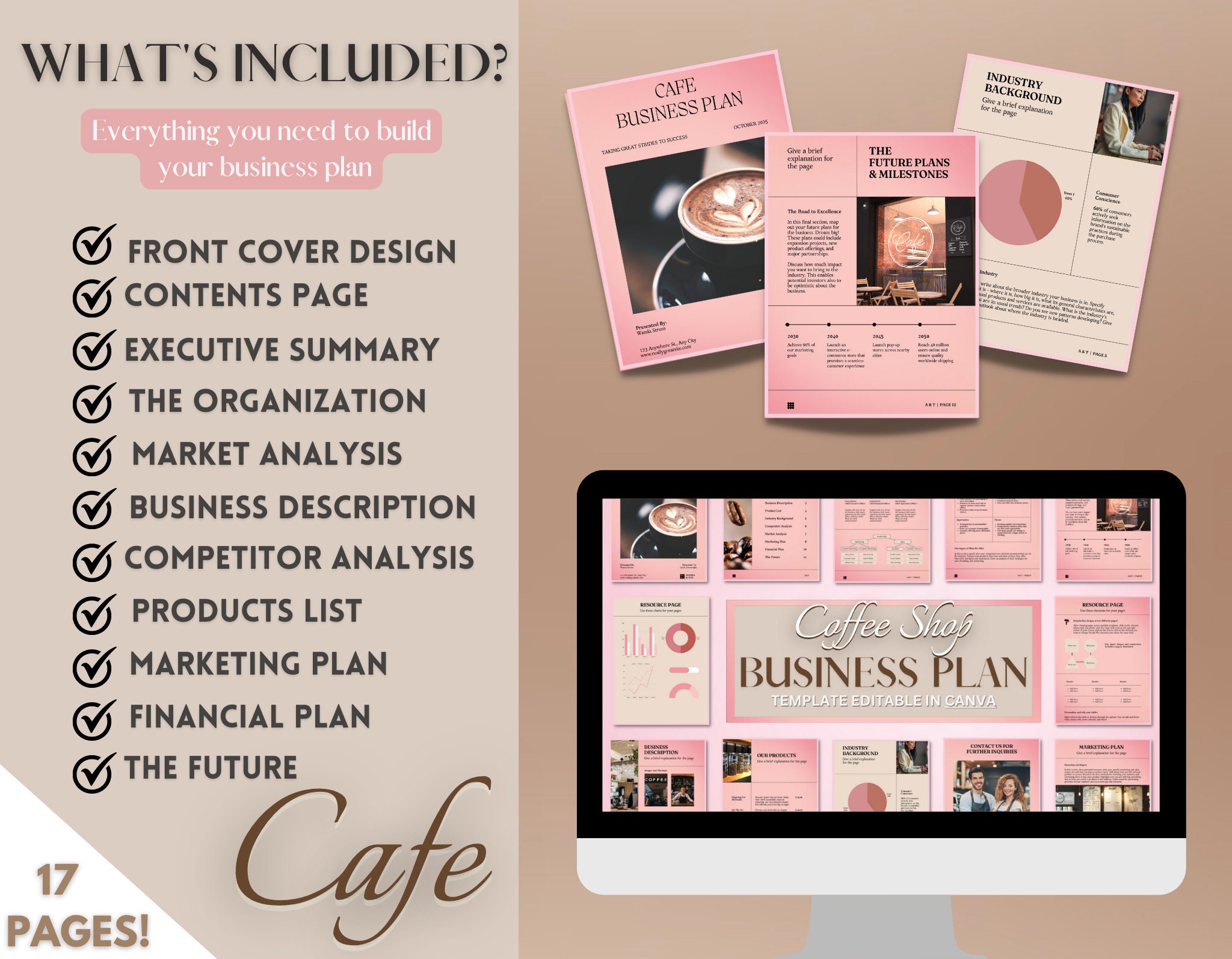 Coffee Shop Business Plan Pdf, Business Plan PDF, Start up Cafe, Bakery