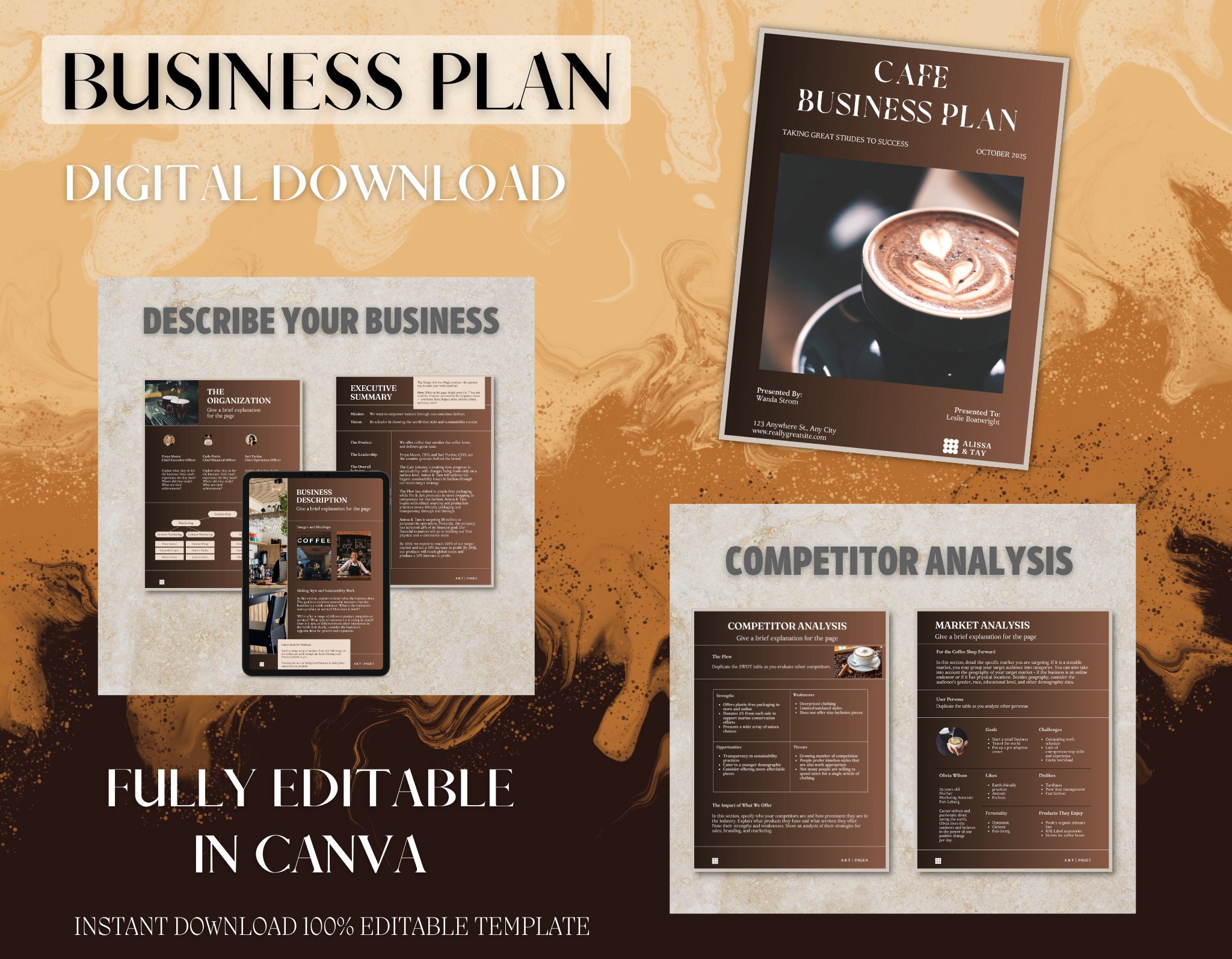 Coffee Shop Business Plan Pdf, Business Plan PDF, Start up Cafe, Bakery