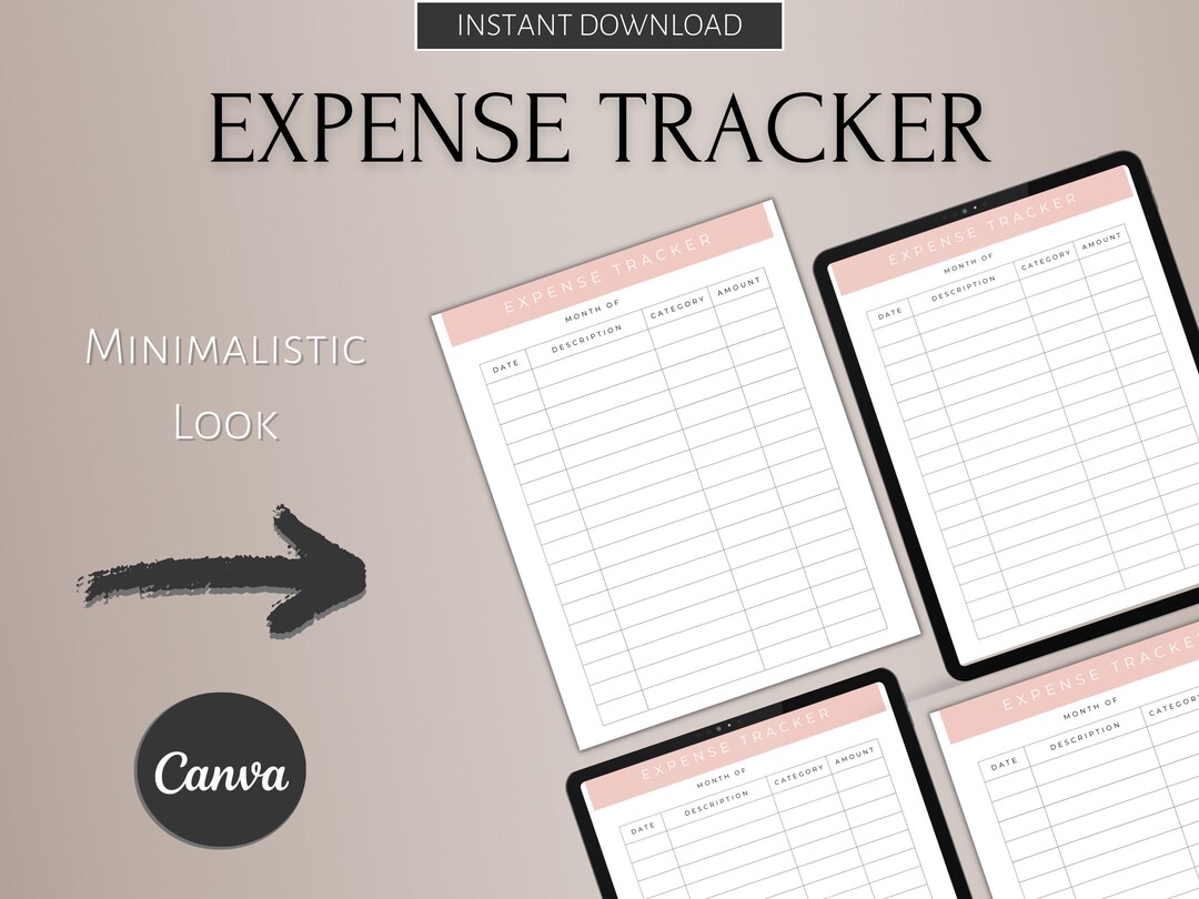 EXPENSE TRACKER Template Small Business Expense Tracker - Etsy