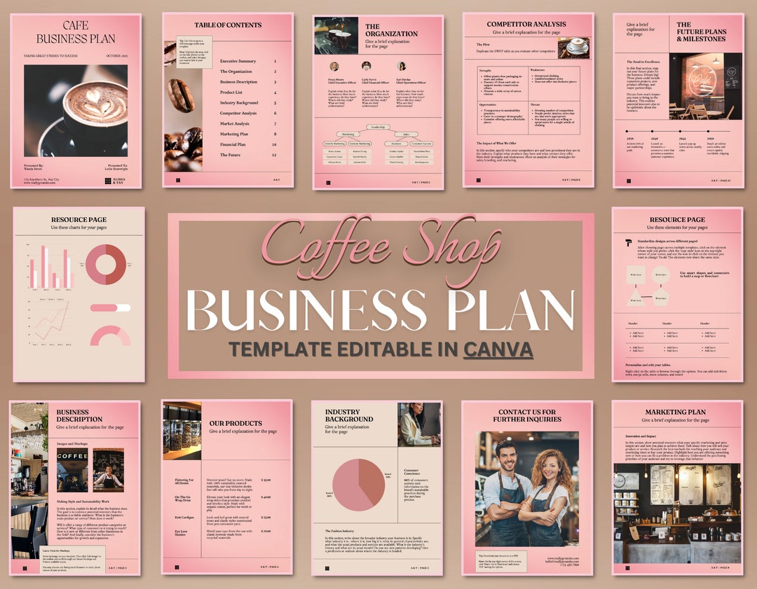 Coffee Shop Business Plan Pdf, Business Plan PDF, Start up Cafe, Bakery