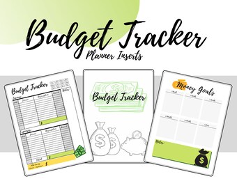 Budget Tracker Insert for Planner - Income and Expense Tracker, Money Goals Tracker, Savings Tracker, Printable Budget Planner