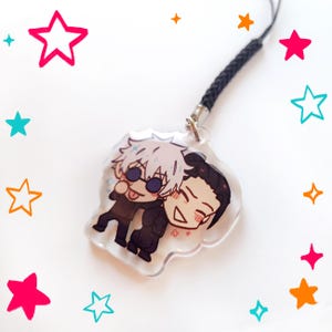 JJK SatoSugu MINI Pair Acrylic Phone Charm | 1.5 Inches | Satoru & Suguru
