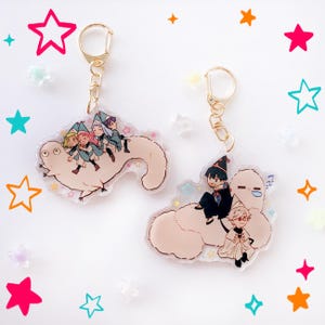Portachiavi in acrilico Witch Hat Atelier Group / 2,5 pollici / Brushbug + The Girls o Orufrey