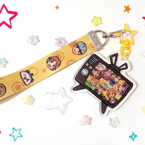 Persona 4 Acrylic Keychain & Wrist Lanyard | 2.5 inches | Investigation Team