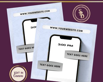 Editable Text Message Flyer: Boutique Social Media Template (Canva)
