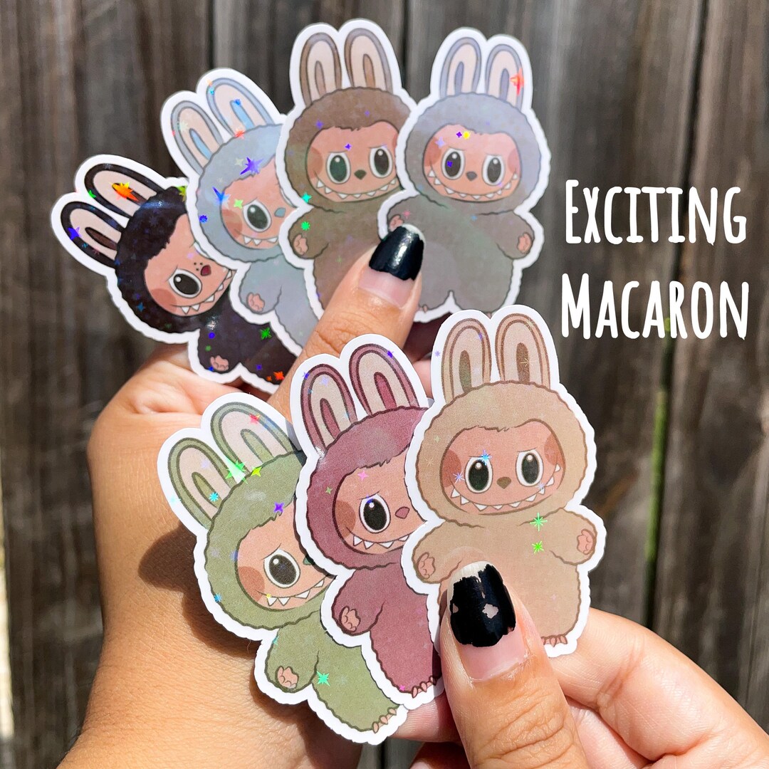 Holographic Star Labubu Stickers - Etsy