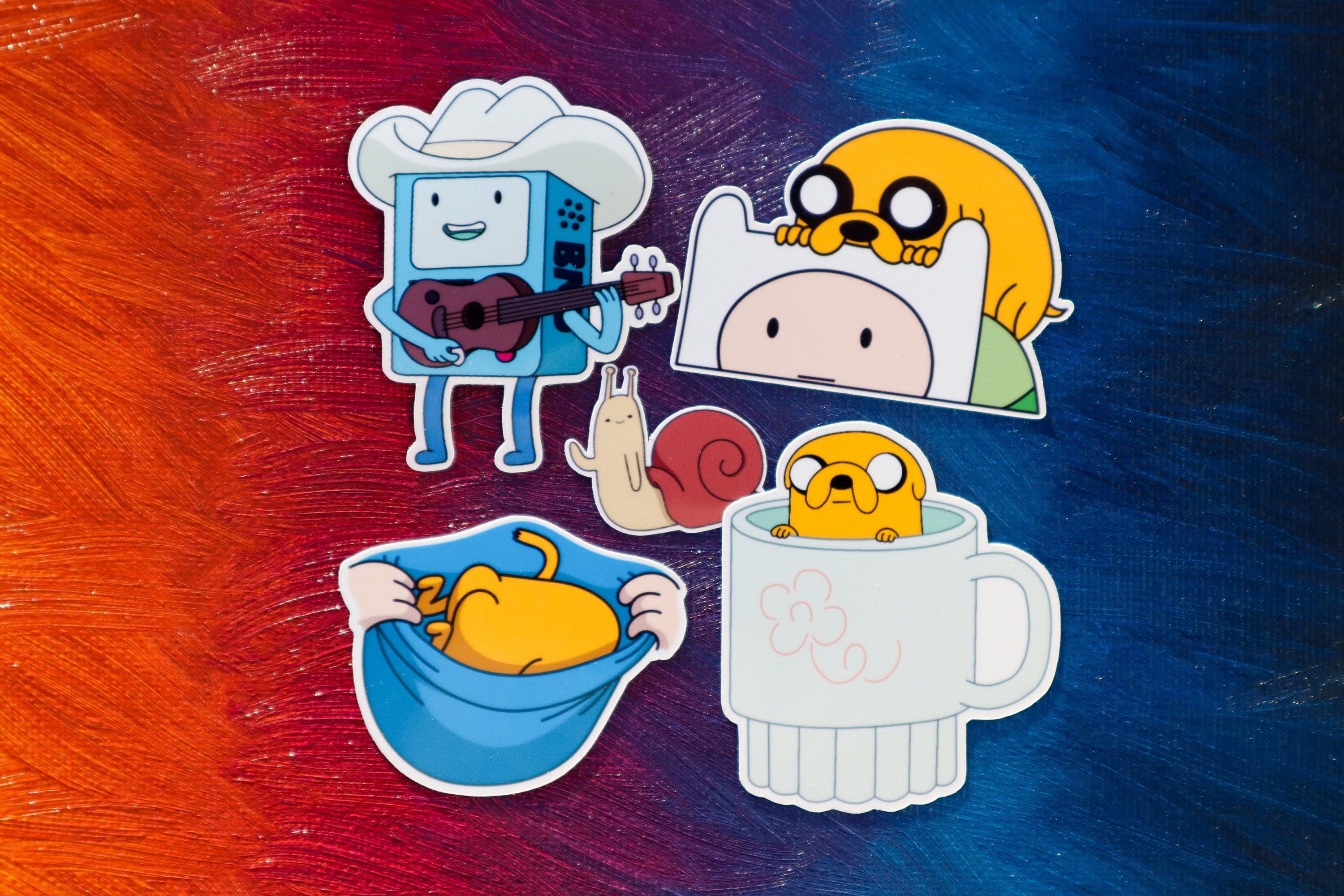 Adventure Time Clear Vinyl Stickers Scrapbooking Sticker FINN JAKE