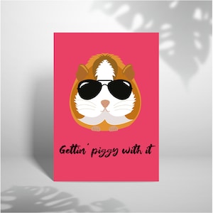 A5 Funny Birthday Card - Biglietto di compleanno porcellino d'India, biglietto di compleanno carino, porcellino d'India, carta di gioco di parole, mamma porcellino d'India, carta da cavia, per lei
