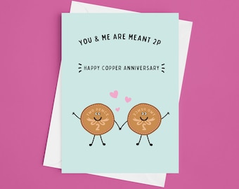 Tarjeta divertida para el séptimo aniversario de cobre: un regalo de aniversario atrevido