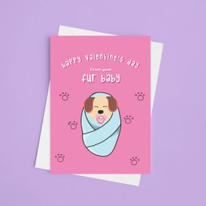 Biglietto di San Valentino A5 dal cane - Biglietto di San Valentino per bambino in pelliccia, biglietto di San Valentino per la fidanzata, biglietto di San Valentino divertente, biglietto di San Valentino per la moglie,