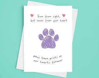 Dog Sympathy Card – Rainbow Bridge Pet Loss Condolence