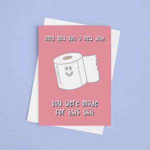 New Job Made For This Shit - A5 Funny New Job Card (Blank), gemaakt voor deze shit, onbeschofte nieuwe baan, nieuwe baan, promotiekaart, gefeliciteerd
