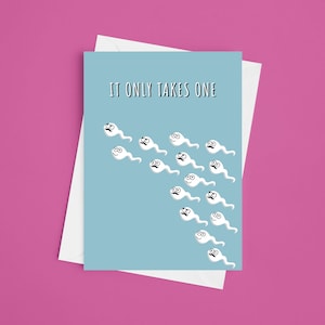 Il suffit d'une carte de FIV / fertilité - Carte de voeux de FIV A5, carte de voyage FIV, FIV, carte de soutien de FIV, stérilité, carte pensez à vous