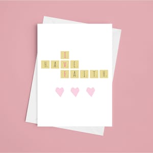 A5 IVF Card - I Have Faith, IVF Card, Fertility Card, ivf, Thinking Of You, infertility card, IVF support Card, ivf milestone, ttc card