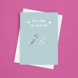 IVF Is Tough But So Are You - A5 IVF Greeting Card, IVF Gifts, ivf Card, ivf milestone, ivf journal, good luck card, thinking of you, ivf