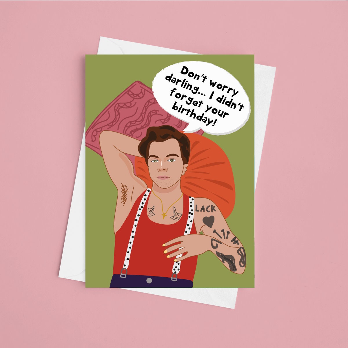 Harry Styles Birthday Card A5 Dont Worry Darling Funny