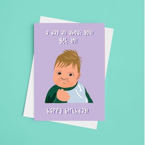 A5 Funny Birthday Card - carte d’anniversaire de mème, carte d’anniversaire mignonne, anniversaire d’ami, carte d’anniversaire jeu de mots, cadeau d’anniversaire drôle, pour elle, pour lui