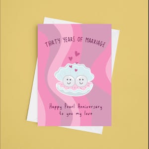Gelukkig pareljubileum - grappige A5-kaart 30e huwelijksverjaardag, pareljubileumkaart, kaart vrouw, kaart echtgenoot, 30 jaar getrouwd, parel