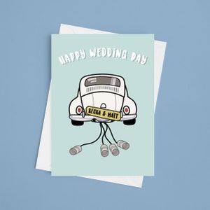 Tarjeta de boda personalizada A5 - Feliz día de la boda, boda personalizada, tarjeta divertida del día de la boda, tarjeta de felicitación, tarjeta de matrimonio, casado