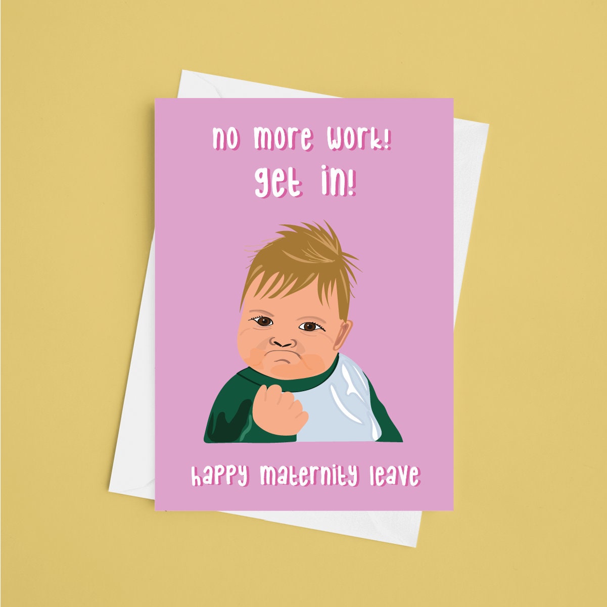 Baby Girl Maternity Leave Card, Mummy To Be, Maternity Good Luck Card, Leaving To Have A Baby Card