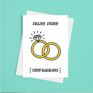 Tarjeta de boda de compromiso A5 - boda, compromiso feliz, compromiso divertido, tarjeta de felicitación, tarjeta de felicitación divertida, tarjeta grosera