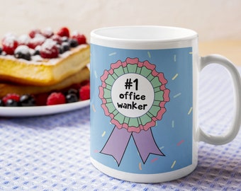 Funny Office Wanker Mug – Novelty Secret Santa Gift, 11oz