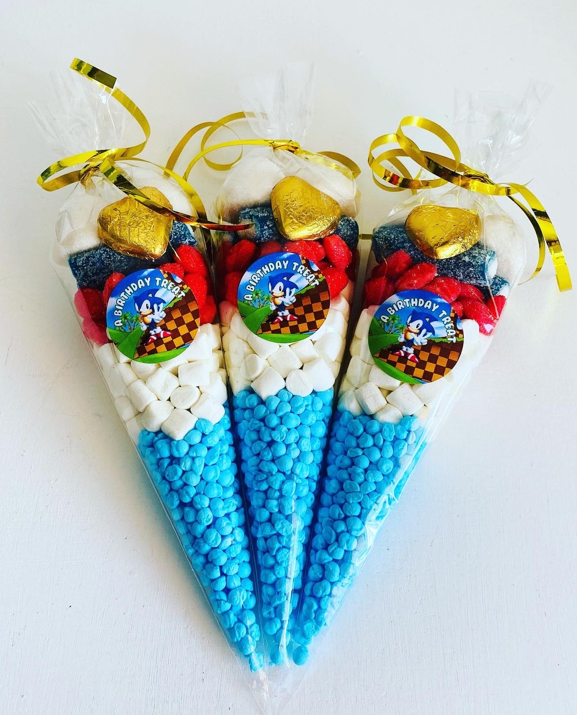 Large Sonic the Hedgehog Sweet Cones Sonic Party Favours Etsy