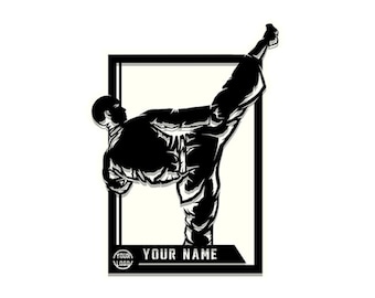 Wooden Martial Arts Sign