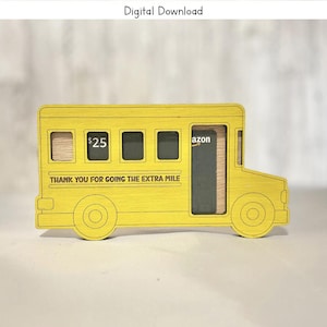 Porta-cartão-presente para ônibus escolar