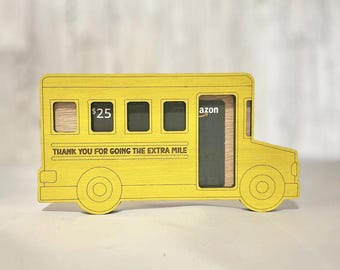 School Bus Gift Card Holder