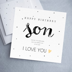 Happy Birthday Son, Son Birthday Card, Birthday Card For Son, Quality Birthday Cards,  Son Card, Son's Birthday Card, Greeting Card For Son