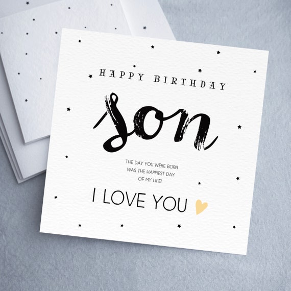 Happy Birthday Son Son Birthday Card Birthday Card for Son - Etsy
